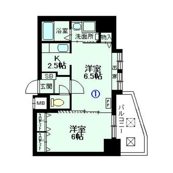 旭川市六条通のマンションの間取り