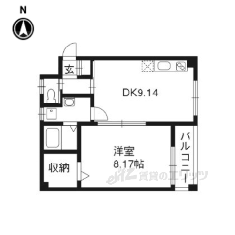 枚方市大峰元町のマンションの間取り