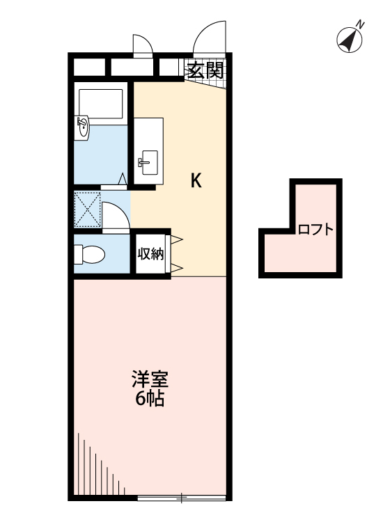 岡崎市昭和町のアパートの間取り