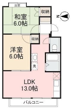 高松市香南町由佐のマンションの間取り