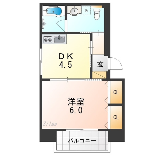 【大阪市阿倍野区播磨町のマンションの間取り】