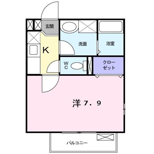 横浜市緑区青砥町のアパートの間取り