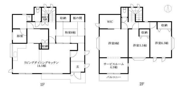 松ノ木一戸建Ｅの間取り