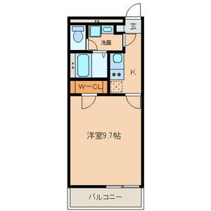 名古屋市西区八筋町のアパートの間取り