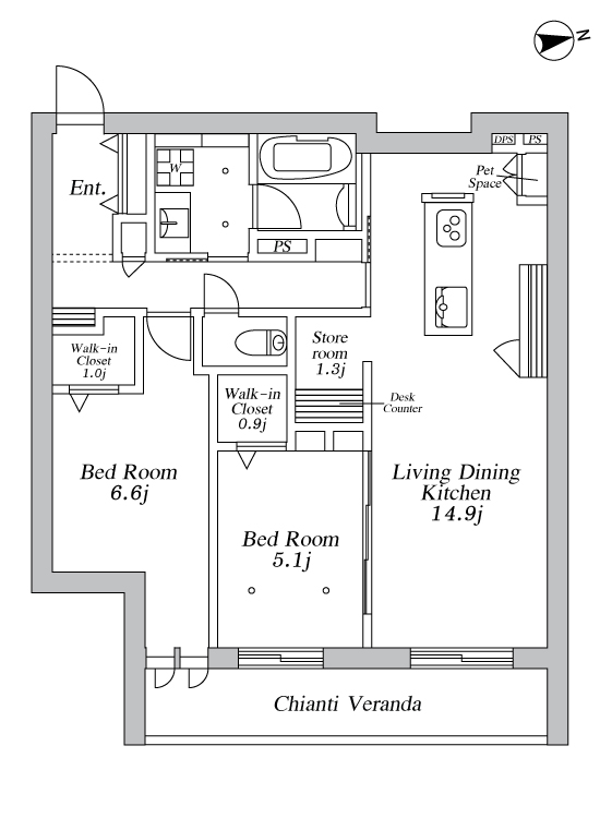 【Parcum　ROSAの間取り】