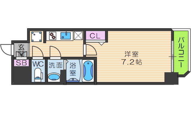 【ファステートNAMBA華月の間取り】