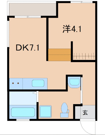 上益城郡御船町大字小坂のアパートの間取り