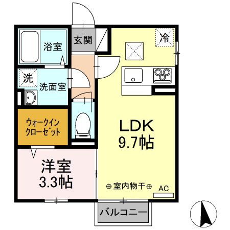 【長岡市巻島のアパートの間取り】