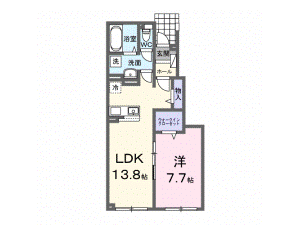 余市郡余市町黒川町のアパートの間取り