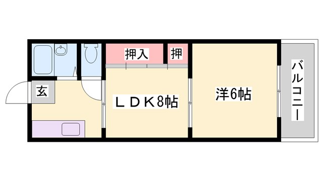 書写マンションA棟の間取り