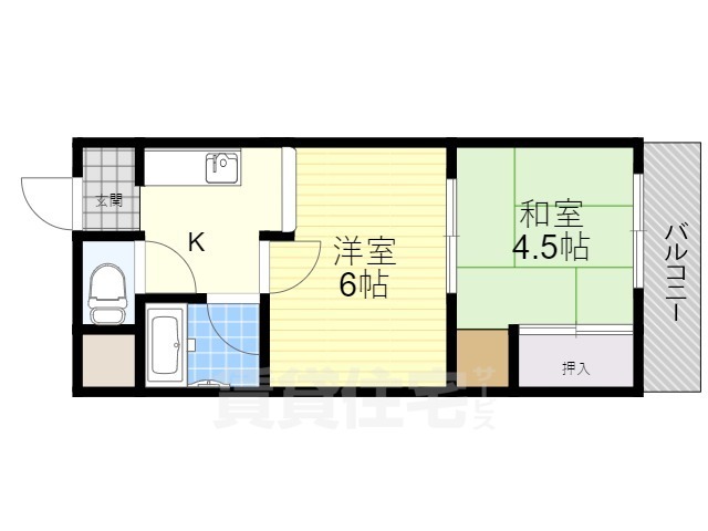 枚方市養父元町のマンションの間取り