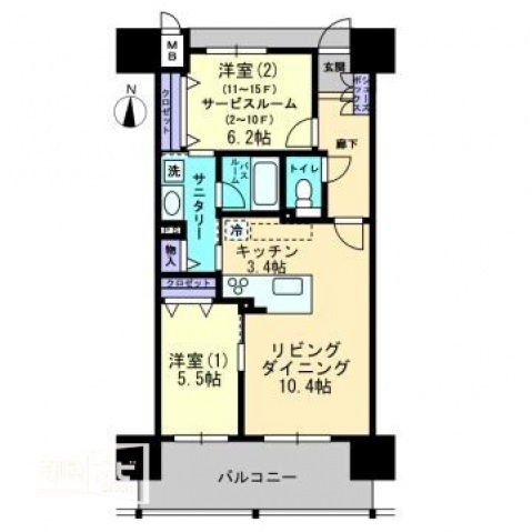 アルファステイツ福山駅前IIの間取り