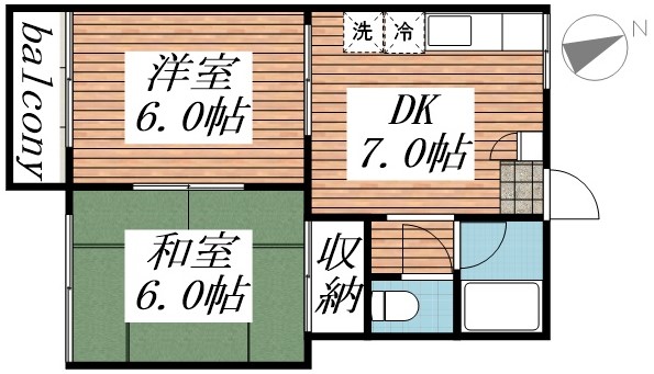 羽生市南のアパートの間取り