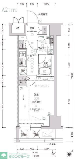 CREST TAPP SHIN YOKOHAMAの間取り