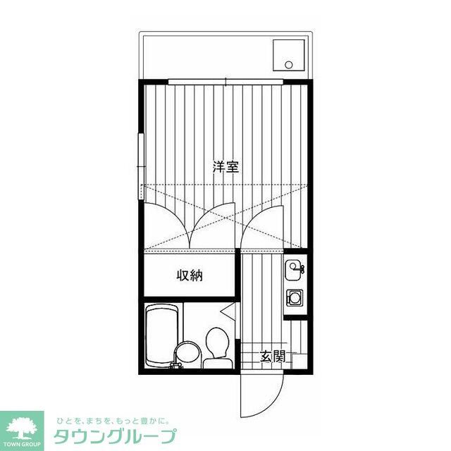 大和市福田のアパートの間取り