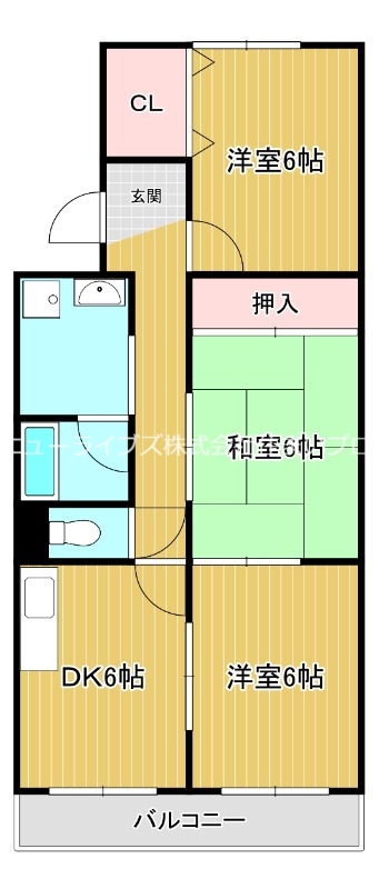 門真市柳町のマンションの間取り