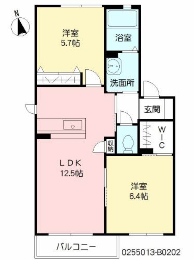 小郡市小郡のアパートの間取り