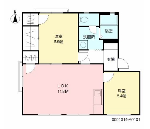 カーサ中の館Aの間取り