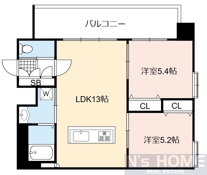 W.O.B.京橋.の間取り