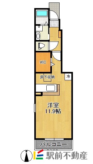 大牟田市大字手鎌のアパートの間取り