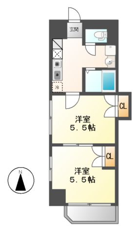 レジデンスカープ名古屋の間取り