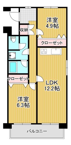 クレストコートあかしあの間取り