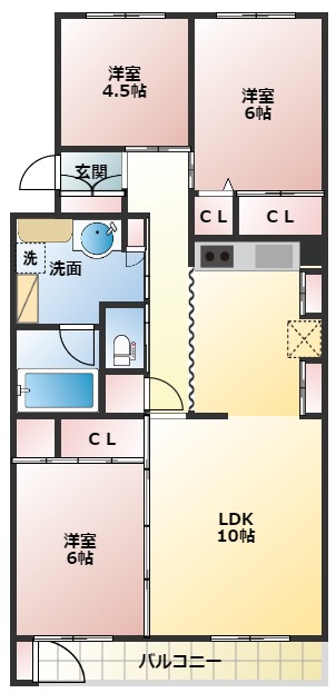 フジタ津田沼マンションA棟の間取り