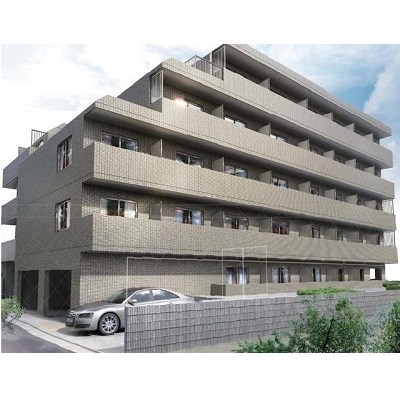 建物外観　家具家電付きセットアップ賃貸。