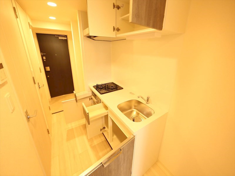 キッチン　システムキッチン（ガス2口コンロ・グリル付）