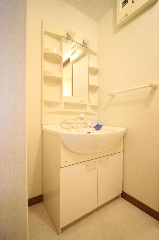 洗面設備　1　　　シャワー洗面台付き。