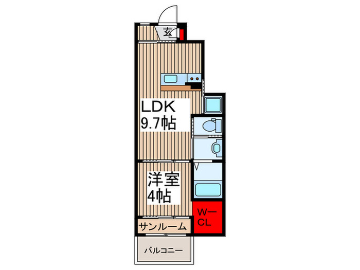 東武東上線 若葉駅 徒歩14分 2階建 築1年の間取り写真