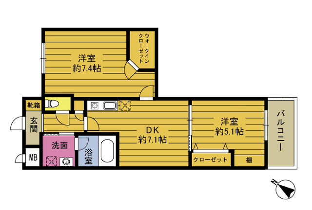 S-FORT大分岩田町の間取り写真