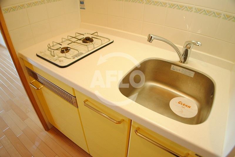 キッチン　プレサンス心斎橋タイミックス　ガス２口コンロ