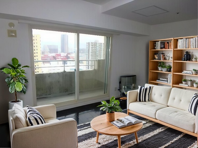 居室・リビング　モデルルーム仕様の画像です。