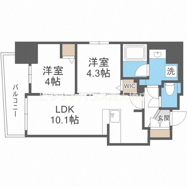 地下鉄千日前線 野田阪神駅 徒歩1分 15階建 築5年の間取り写真