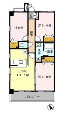ハートヒルズ上大岡の間取り写真