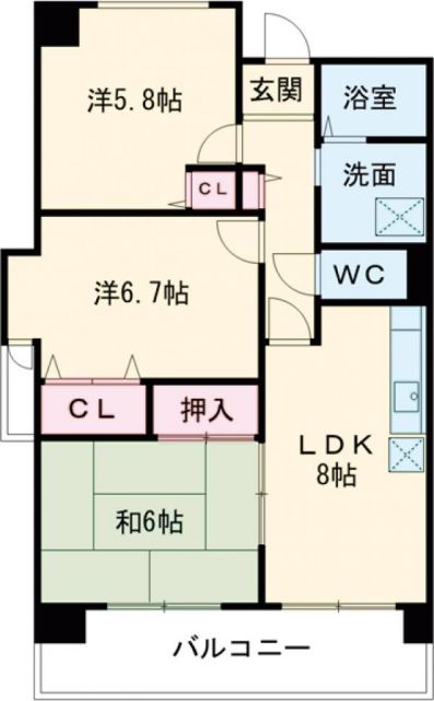 ベルメゾン堺の間取り写真