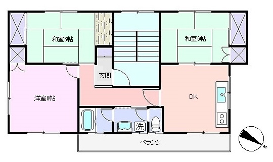 ハイツ中新の間取り写真