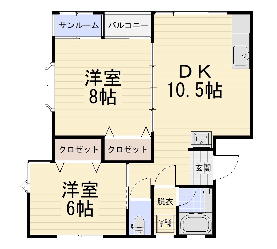 ファミーユKの間取り写真