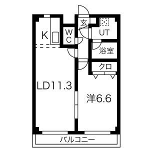 クリスタル城西の間取り写真