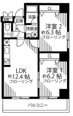 東武伊勢崎線 曳舟駅 徒歩5分 10階建 築14年の間取り写真