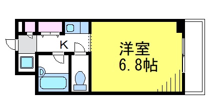 ＪＲ中央線 三鷹駅 徒歩16分 7階建 築32年の間取り写真