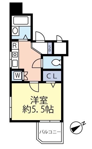 ＪＲ京浜東北線 大井町駅 徒歩6分 9階建 築25年の間取り写真