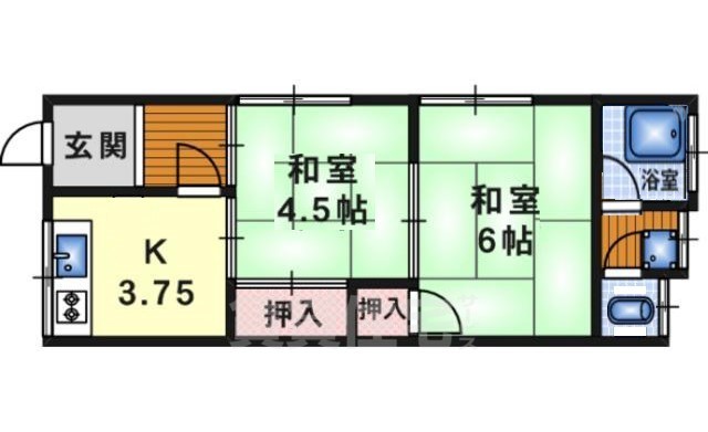 吹田市原町のアパートの間取り