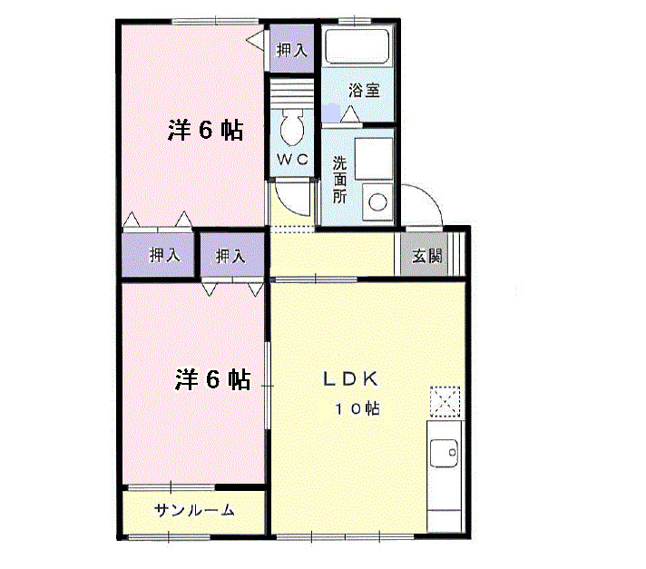 ラポール中川原Ｂの間取り