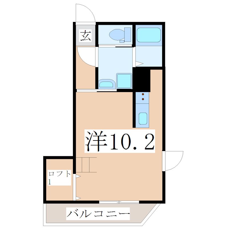 鹿児島市下荒田のマンションの間取り