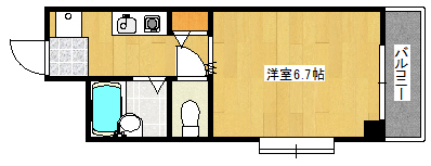 神戸市垂水区仲田のマンションの間取り