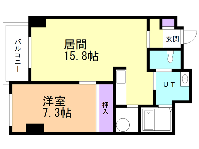 函館市松風町のマンションの間取り