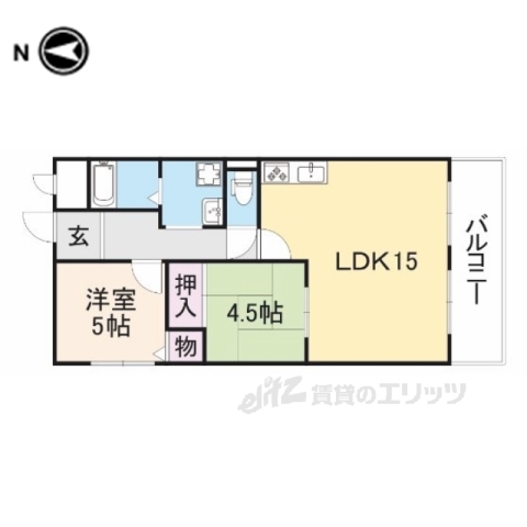 寝屋川市八坂町のマンションの間取り