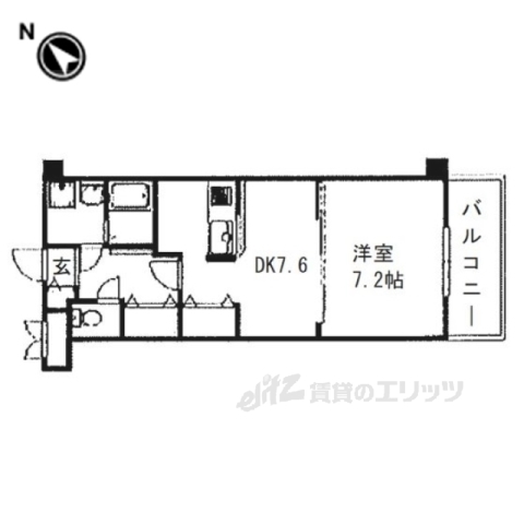 交野市森北のマンションの間取り